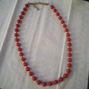 Red and Gold Vintage Monet Choker